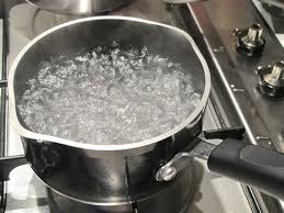 Bring a small pot of water to a boil